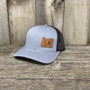 BIGFOOT OREGON LEATHER PATCH HAT RICHARDSON 112 Leather Patch Hats Hells Canyon Designs