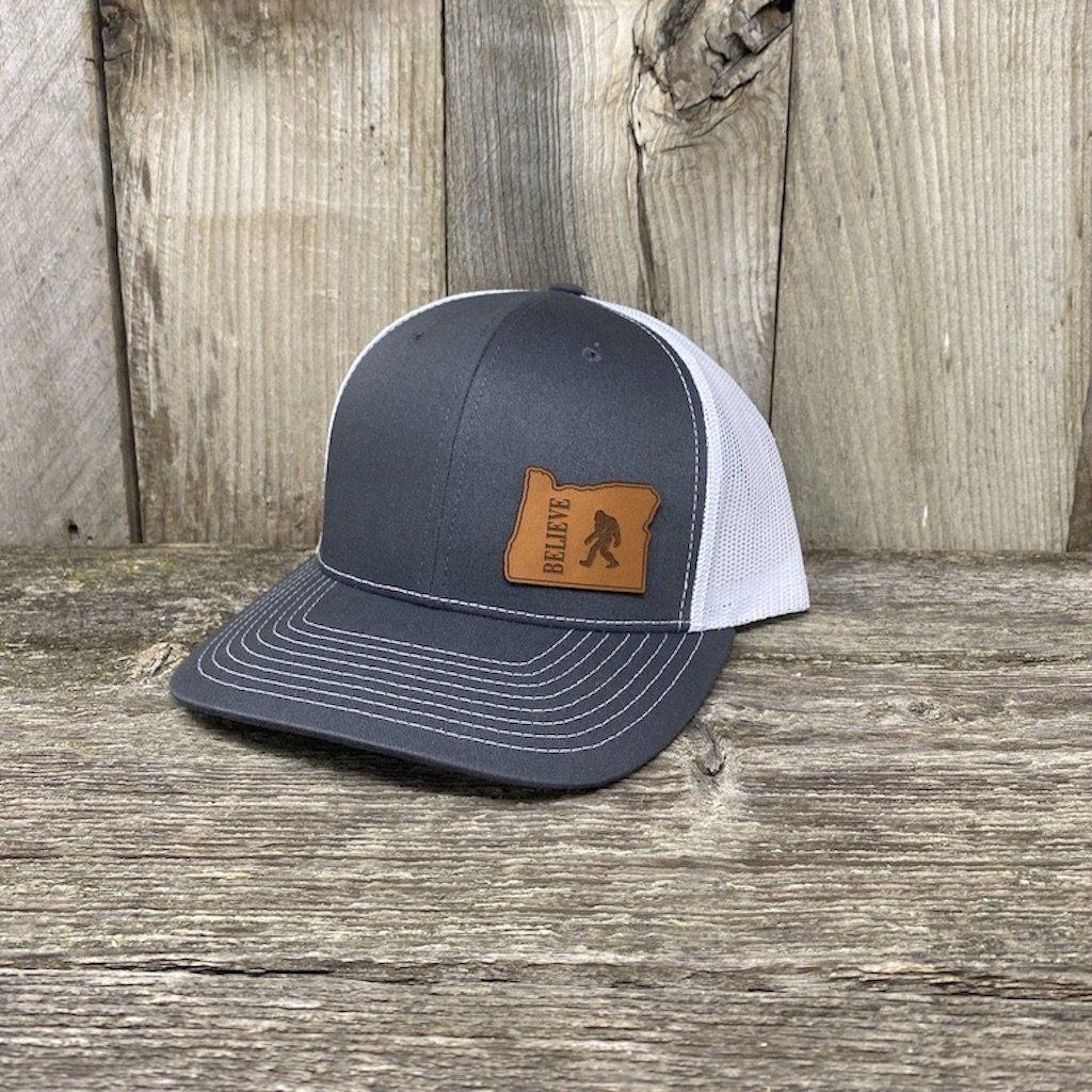 BIGFOOT OREGON LEATHER PATCH HAT RICHARDSON 112 Leather Patch Hats Hells Canyon Designs
