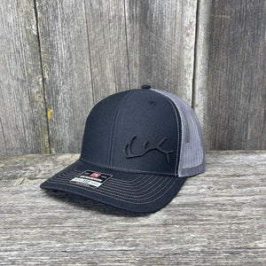 ELK HORN RICHARDSON BLACK LEATHER PATCH HAT Leather Patch Hats Hells Canyon Designs # Black/Charcoal