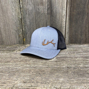 ELK HORN RICHARDSON CHESTNUT LEATHER PATCH HAT Leather Patch Hats Hells Canyon Designs # Heather/Black