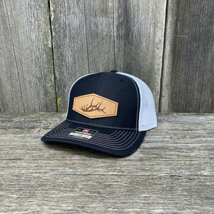 ELK SHED LEATHER PATCH HAT - RICHARDSON 112 Leather Patch Hats Hells Canyon Designs