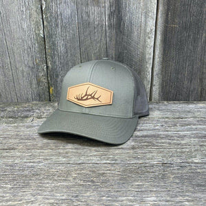 ELK SHED LEATHER PATCH HAT - RICHARDSON 112 Leather Patch Hats Hells Canyon Designs