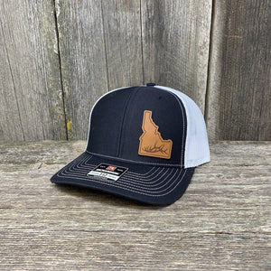 IDAHO HAT ANTLER SPECIAL EDITION RICHARDSON 112 Leather Patch Hats Hells Canyon Designs # Black/White