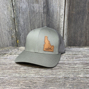 IDAHO HAT ANTLER SPECIAL EDITION RICHARDSON 112 Leather Patch Hats Hells Canyon Designs # Loden