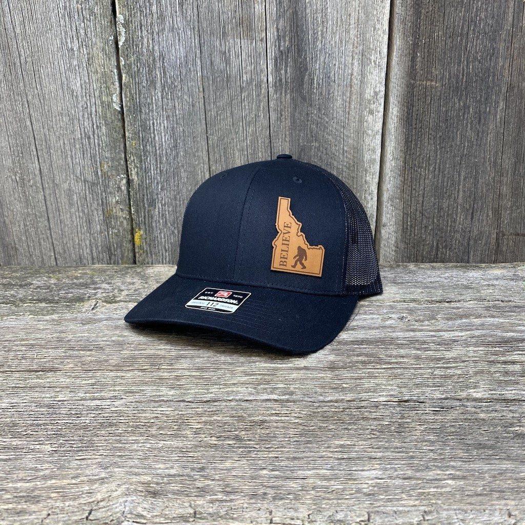 IDAHO HEART HAT - SHOW THE LOVE Leather Patch Hats Hells Canyon Designs # Solid Black