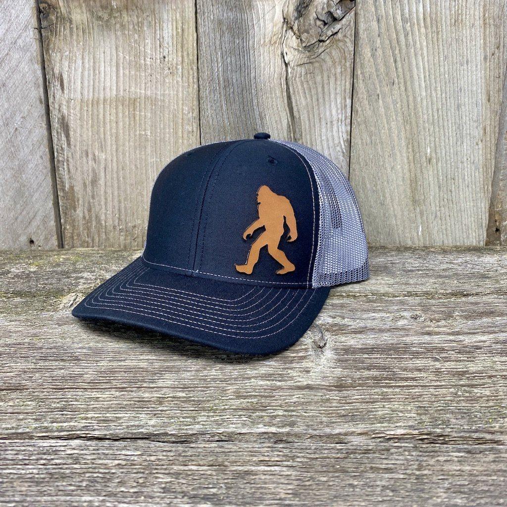 SASQUATCH LEATHER PATCH HAT - RICHARDSON 112 Leather Patch Hats Hells Canyon Designs
