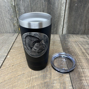 WILD TURKEY BLACK 20 OZ ENGRAVED TUMBLER Tumbler Hells Canyon Designs