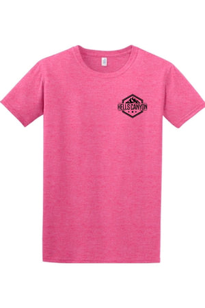 Gildan Softstyle T-Shirt Hells Canyon Designs Heather Heliconia S 