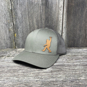 BIGFOOT SHAKA CHESTNUT LEATHER PATCH HAT - RICHARDSON 112 Leather Patch Hats Hells Canyon Designs # Loden 