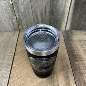 BULL MOOSE BLACK 20 OZ ENGRAVED TUMBLER Tumbler Hells Canyon Designs 