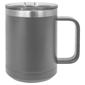 CAMP STYLE COFFEE CUPS 15 oz Coffee Mugs Hells Canyon Designs Dark Grey 