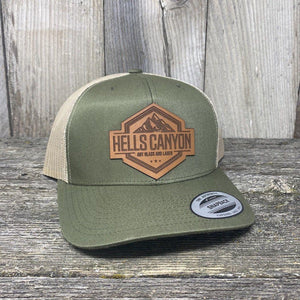 CUSTOM LEATHER PATCH HATS Leather Patch Hats Hells Canyon Designs 