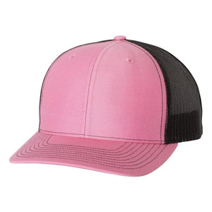 CUSTOM LEATHER PATCH HATS Leather Patch Hats Hells Canyon Designs Pink/Black 