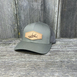 ELK SHED LEATHER PATCH HAT - RICHARDSON 112 Leather Patch Hats Hells Canyon Designs 