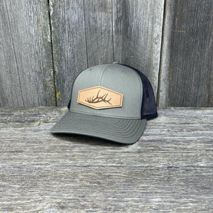ELK SHED LEATHER PATCH HAT - RICHARDSON 112 Leather Patch Hats Hells Canyon Designs Loden/Black 