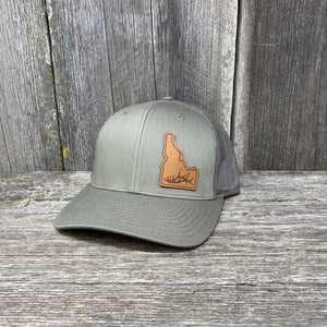 IDAHO HAT ANTLER SPECIAL EDITION RICHARDSON 112 Leather Patch Hats Hells Canyon Designs # Loden 