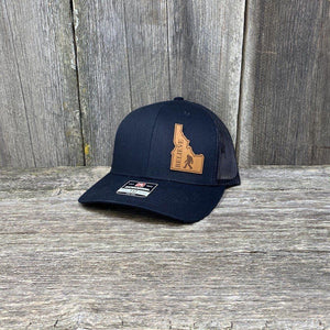 IDAHO HEART HAT - SHOW THE LOVE Leather Patch Hats Hells Canyon Designs # Solid Black 