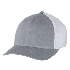 RICHARDSON 110 FLEX-FIT LEATHER PATCH HATS Hells Canyon Designs Heather Grey/White Lg/Xl 