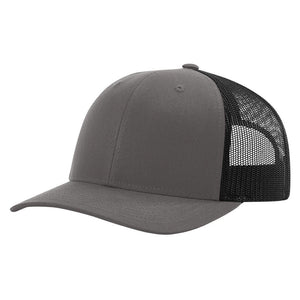 RICHARDSON 115 LEATHER PATCH HATS | HAND SEWN PATCHES Hells Canyon Designs Charcoal/Black 