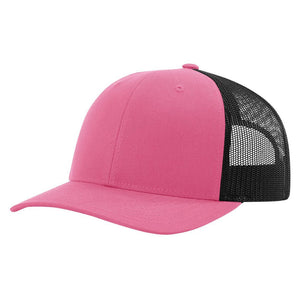 RICHARDSON 115 LEATHER PATCH HATS | HAND SEWN PATCHES Hells Canyon Designs Hot Pink/Black 