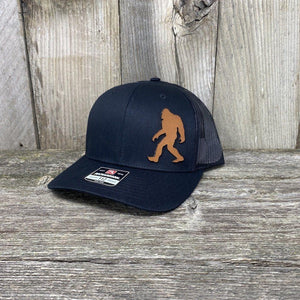 SASQUATCH LEATHER PATCH HAT - RICHARDSON 112 Leather Patch Hats Hells Canyon Designs 