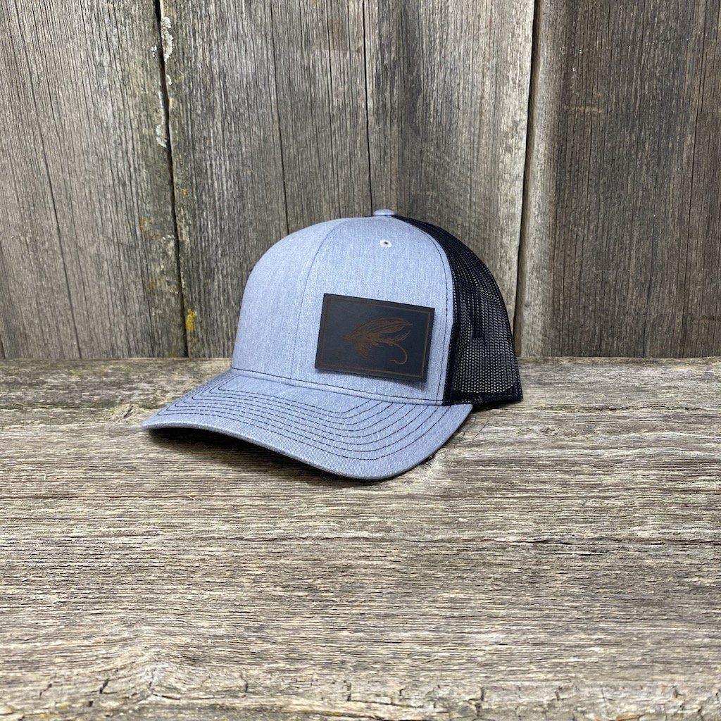 STEELHEAD FLY BLACK LEATHER PATCH HAT - RICHARDSON 112