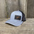 STEELHEAD FLY STITCHED BLACK LEATHER PATCH HAT - RICHARDSON 112 Leather Patch Hats Hells Canyon Designs # Charcoal/Black 