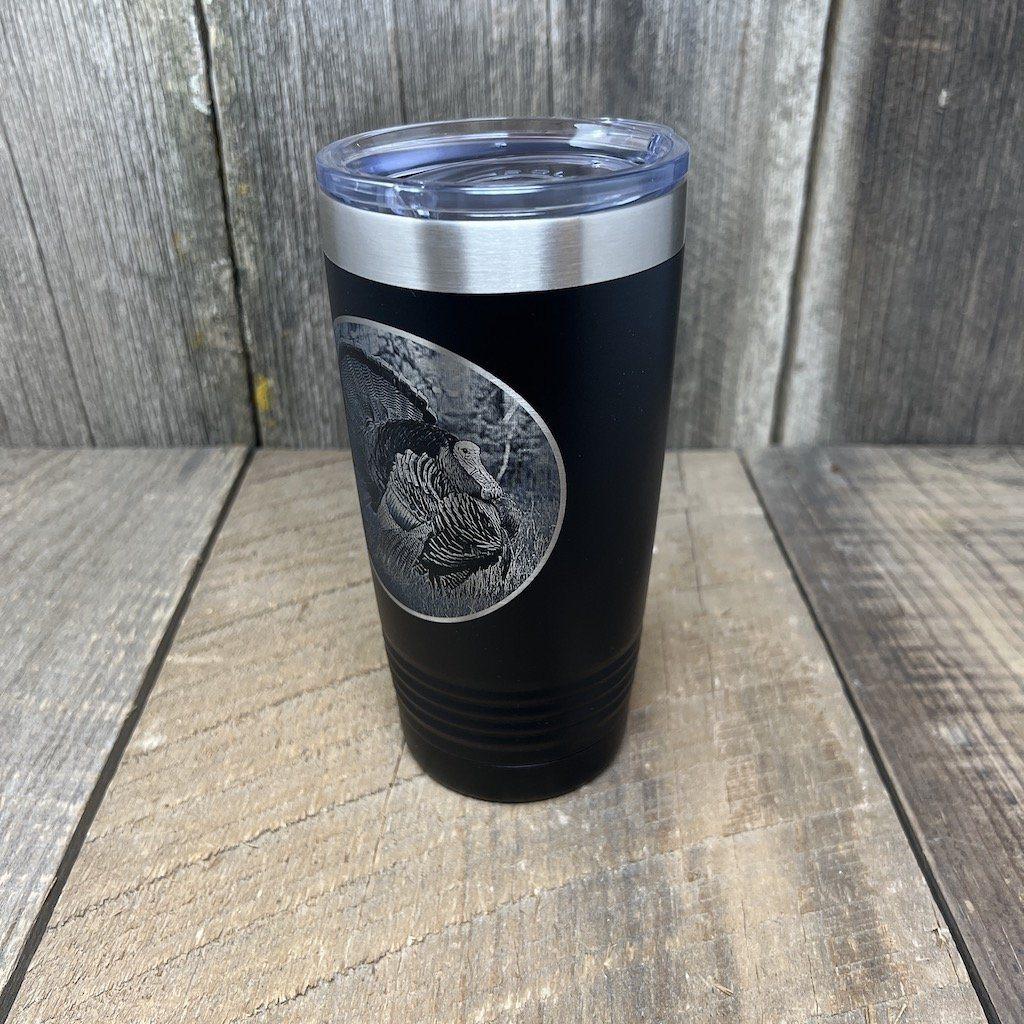 WILD TURKEY BLACK 20 OZ ENGRAVED TUMBLER Tumbler Hells Canyon Designs 