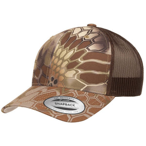 YP CLASSICS 6606 CAMO LEATHER PATCH HAT | HAND SEWN PATCHES Leather Patch Hats Hells Canyon Designs Kryptek Highlander 