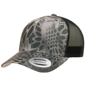 YP CLASSICS 6606 CAMO LEATHER PATCH HAT | HAND SEWN PATCHES Leather Patch Hats Hells Canyon Designs Kryptek Raid 